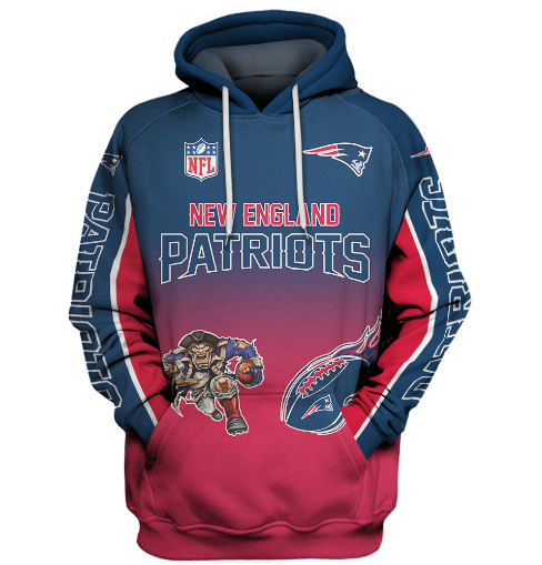 New England Patriots Name In Sleeve 3D Pullover Hoodie