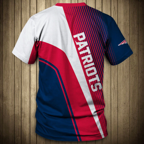 New England Patriots Stripe 3D T-Shirt - Image 2