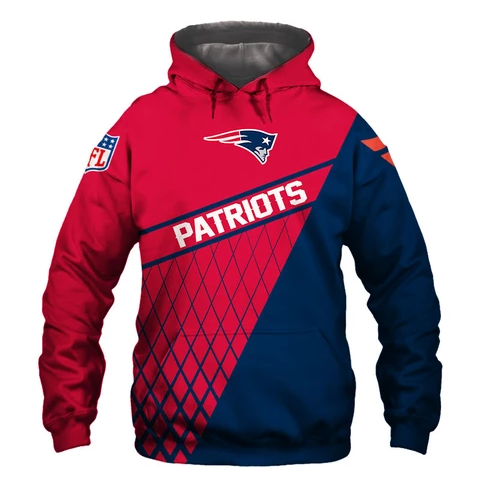 New England Patriots Top Logo 3D Pullover Hoodie