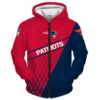 New England Patriots Top Logo 3D Zipper Hoodie Jacket