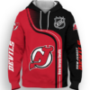 New Jersey Devils Half Color 3D Printed Pullover Hoodie