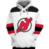 New Jersey Devils Symbol White 3D Pullover Hoodie