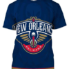 New Orleans Pelicans Logo 3D Printed T-Shirt
