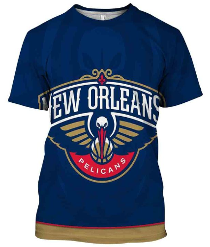 New Orleans Pelicans Logo 3D Printed T-Shirt