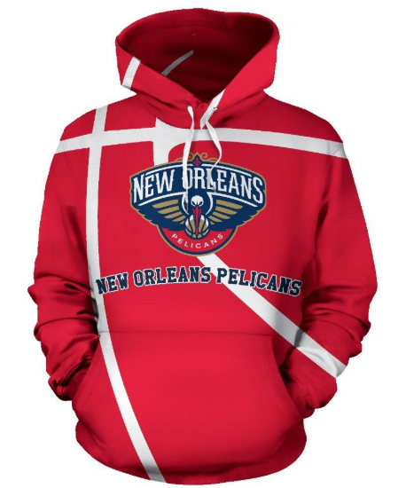 New Orleans Pelicans Simple 3D Printed Pullover Hoodie