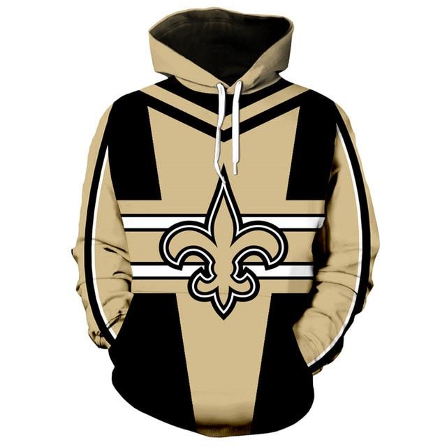 New Orleans Saints Logo 3D Printed Pullover Hoodie