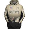New Orleans Saints Name In Sleeve 3D Pullover Hoodie