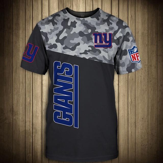New York Giants Half Camo 3D T-Shirt