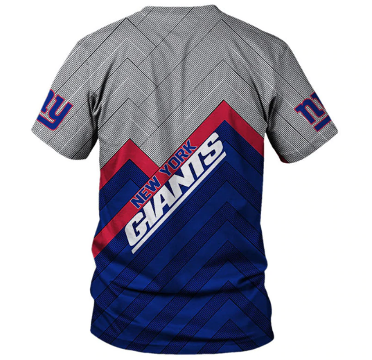 New York Giants Logo In Chest 3D Printed T-Shirt - Image 2