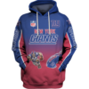 New York Giants Name In Sleeve 3D Pullover Hoodie