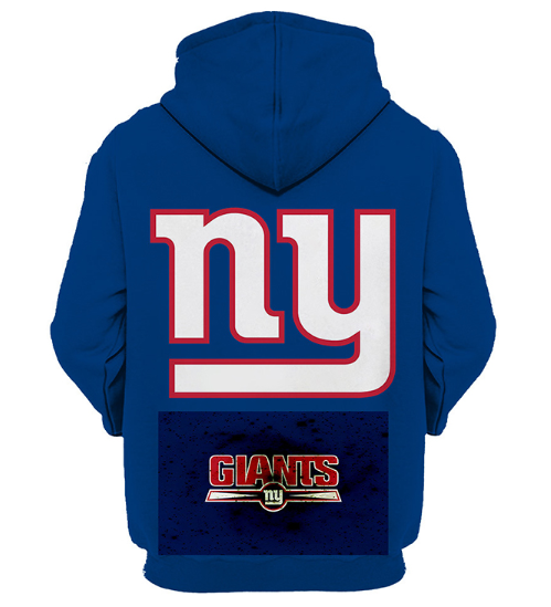 New York Giants Simple 3D Printed Pullover Hoodie - Image 2