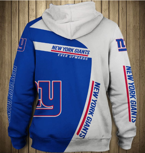 New York Giants White Hood 3D Pullover Hoodie - Image 2