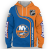 New York Islanders Half Color 3D Printed Pullover Hoodie