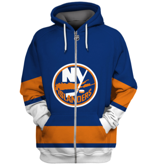 New York Islanders Symbol 3D Zipper Hoodie Jacket