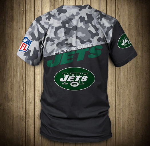 New York Jets Half Camo 3D T-Shirt - Image 2