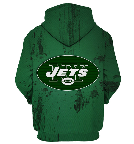 New York Jets Simple 3D Printed Pullover Hoodie - Image 2