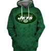 New York Jets Simple 3D Printed Pullover Hoodie