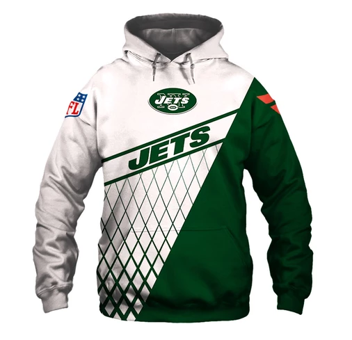New York Jets Top Logo 3D Pullover Hoodie