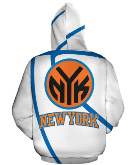 New York Knicks Simple 3D Printed Pullover Hoodie - Image 2