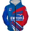 New York Rangers Symbol 3D Printed Zipper Hoodie Jacket