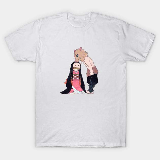 Nezuko Inosuke - Demon Slayer - Kimetsu No Yaiba T-Shirt V1