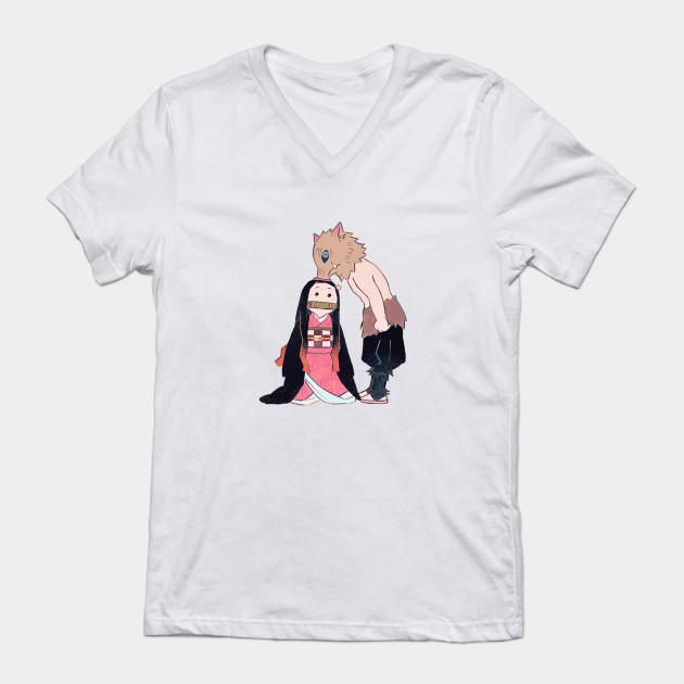 Nezuko Inosuke - Demon Slayer - Kimetsu No Yaiba T-Shirt V1 - Image 2