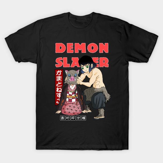 Nezuko Inosuke - Demon Slayer - Kimetsu No Yaiba T-Shirt V2