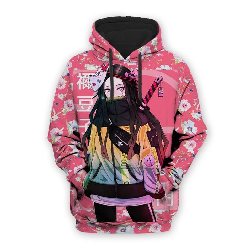 Nezuko Kamado - Demon Slayer - Kimetsu No Yaiba 3D Pullover Hoodie V1