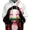 Nezuko Kamado - Demon Slayer - Kimetsu No Yaiba 3D Pullover Hoodie V3