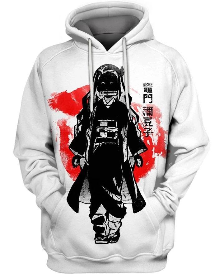 Nezuko Kamado - Demon Slayer - Kimetsu No Yaiba 3D Pullover Hoodie V7