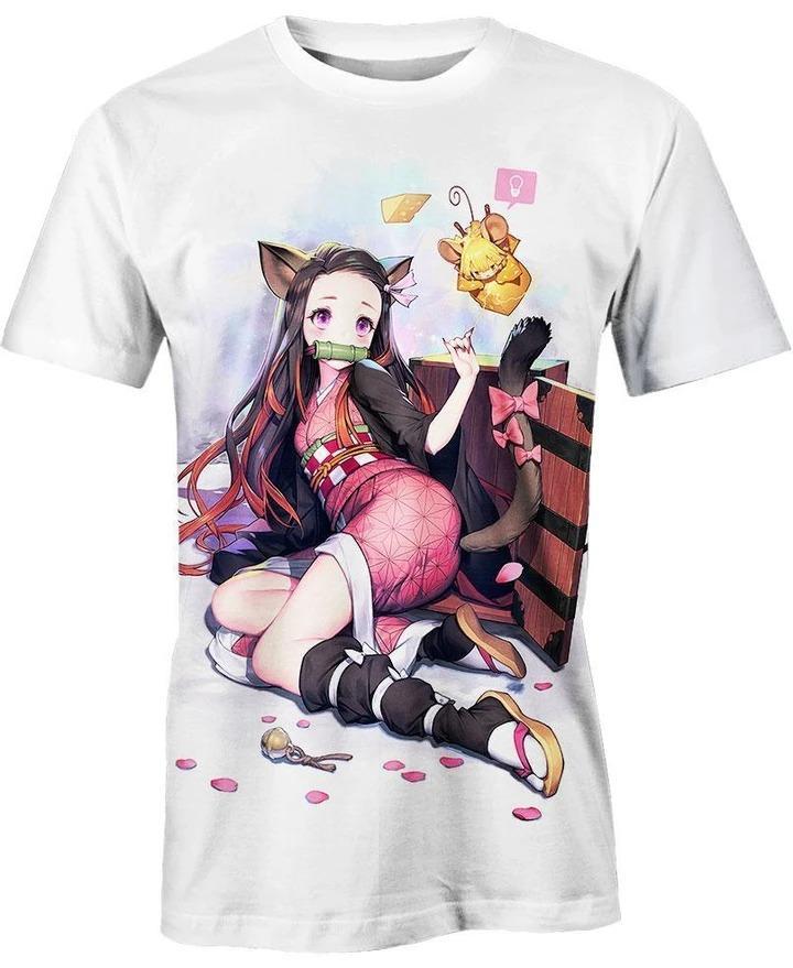 Nezuko Kamado - Demon Slayer - Kimetsu No Yaiba 3D T-Shirt V16