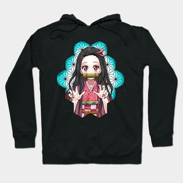 Nezuko Kamado - Demon Slayer - Kimetsu No Yaiba Pullover Hoodie Sweatshirt V5