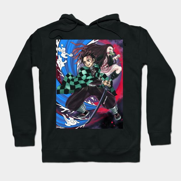 Nezuko Tanjiro - Demon Slayer - Kimetsu No Yaiba Pullover Hoodie Sweatshirt V1
