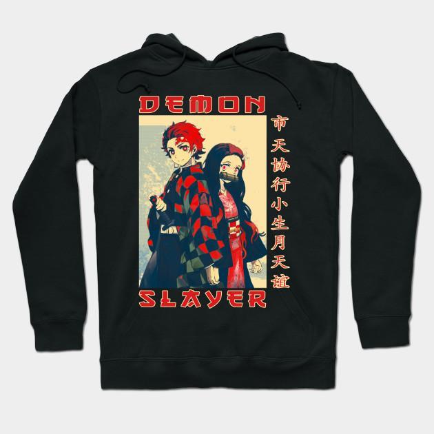 Nezuko Tanjiro - Demon Slayer - Kimetsu No Yaiba Pullover Hoodie Sweatshirt V11