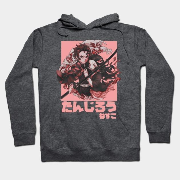Nezuko Tanjiro - Demon Slayer - Kimetsu No Yaiba Pullover Hoodie Sweatshirt V14