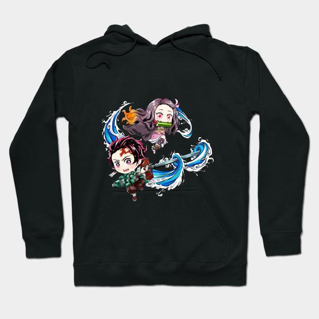Nezuko Tanjiro - Demon Slayer - Kimetsu No Yaiba Pullover Hoodie Sweatshirt V17