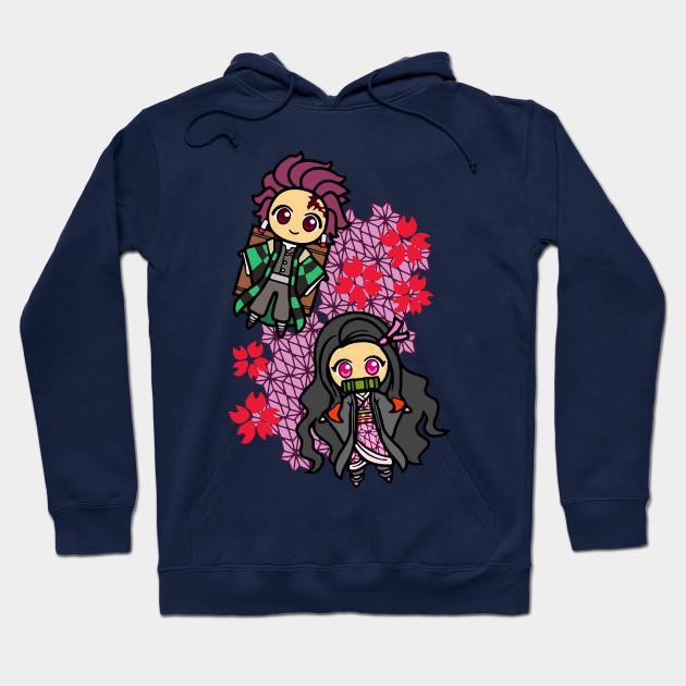 Nezuko Tanjiro - Demon Slayer - Kimetsu No Yaiba Pullover Hoodie Sweatshirt V5