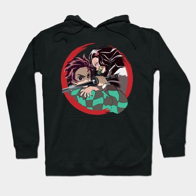 Nezuko Tanjiro - Demon Slayer - Kimetsu No Yaiba Pullover Hoodie Sweatshirt V9