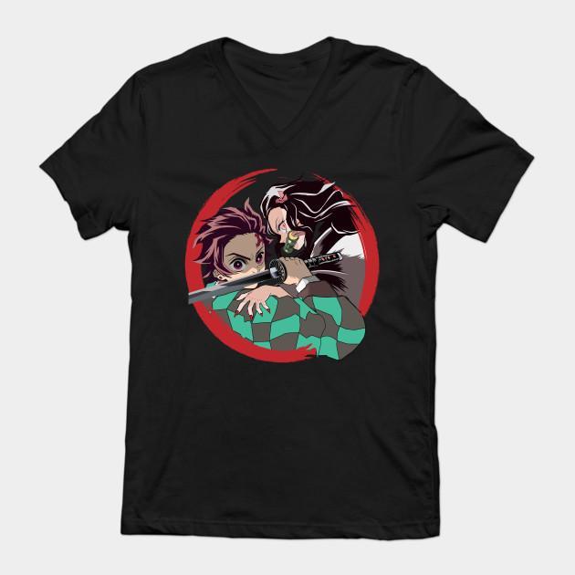 Nezuko Tanjiro - Demon Slayer - Kimetsu No Yaiba T-Shirt V11 - Image 2