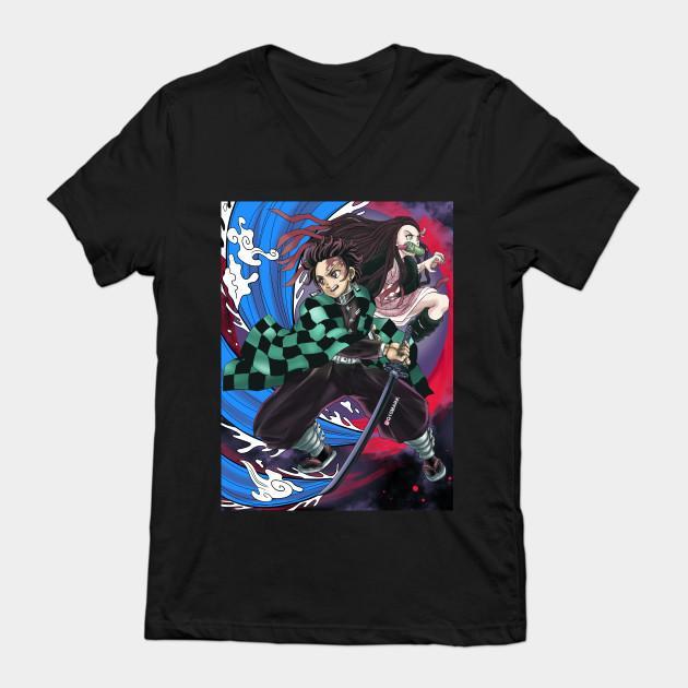 Nezuko Tanjiro - Demon Slayer - Kimetsu No Yaiba T-Shirt V4 - Image 2
