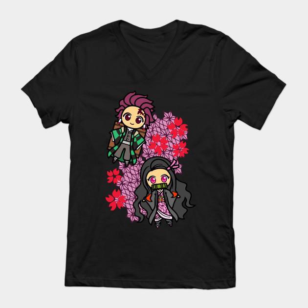 Nezuko Tanjiro - Demon Slayer - Kimetsu No Yaiba T-Shirt V5 - Image 2