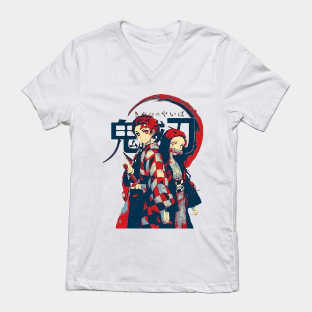Nezuko Tanjiro - Demon Slayer - Kimetsu No Yaiba T-Shirt V8 - Image 2