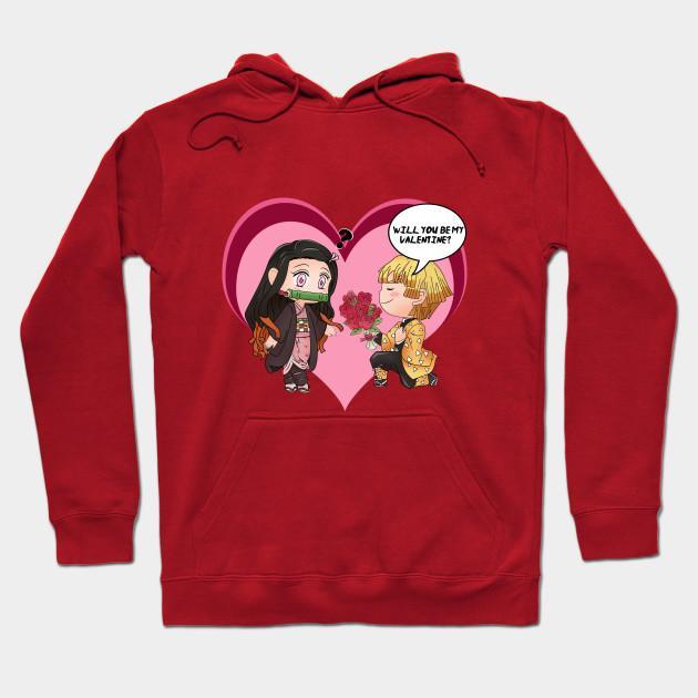 Nezuko Zenitsu - Demon Slayer - Kimetsu No Yaiba Pullover Hoodie Sweatshirt V2