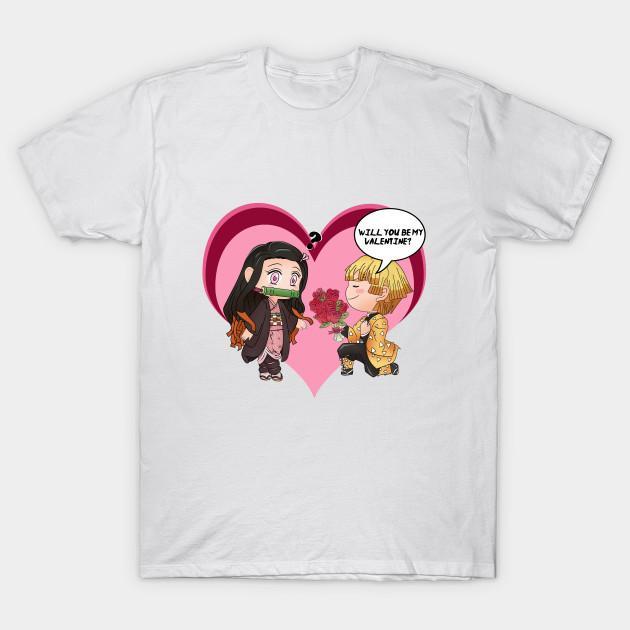 Nezuko Zenitsu - Demon Slayer - Kimetsu No Yaiba T-Shirt V1