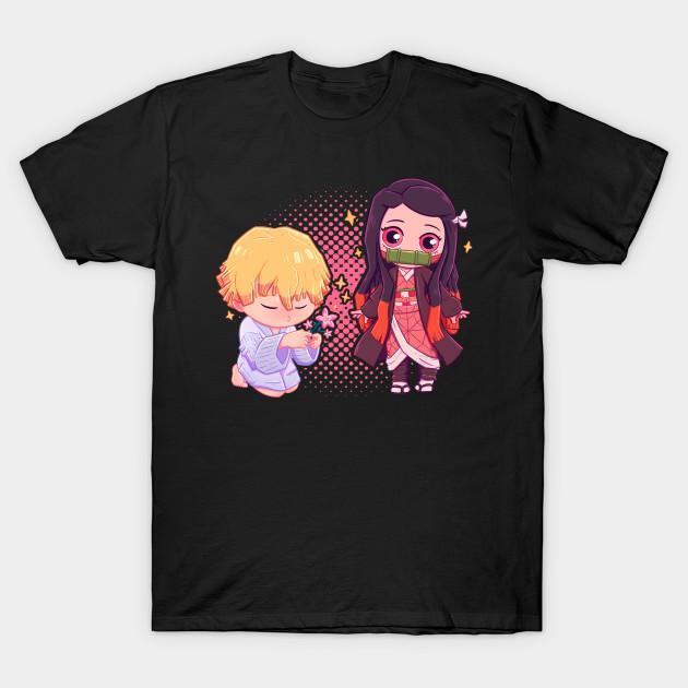 Nezuko Zenitsu - Demon Slayer - Kimetsu No Yaiba T-Shirt V4