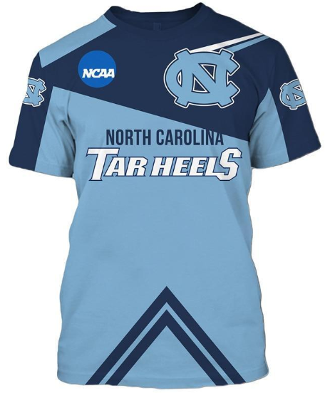 North Carolina Tar Heels Logo 3D Printed T-Shirt