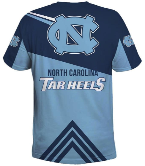 North Carolina Tar Heels Logo 3D Printed T-Shirt - Image 2