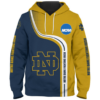 Notre Dame Fighting Irish Half Color 3D Printed Pullover Hoodie