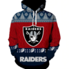 Oakland Raiders 3D Pattern Pullover Hoodie