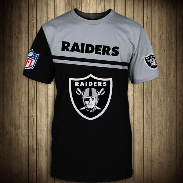 Oakland Raiders Difference Colors In Two Hands 3D T-Shirt